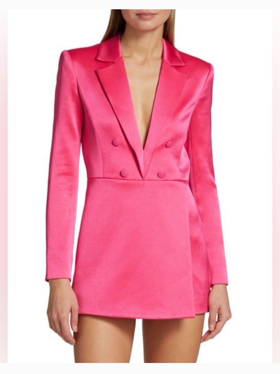 Alice + Olivia Jackets & Blazers - Alice + Olivia Vibrant Hot Pink Blazer Dress/Romper